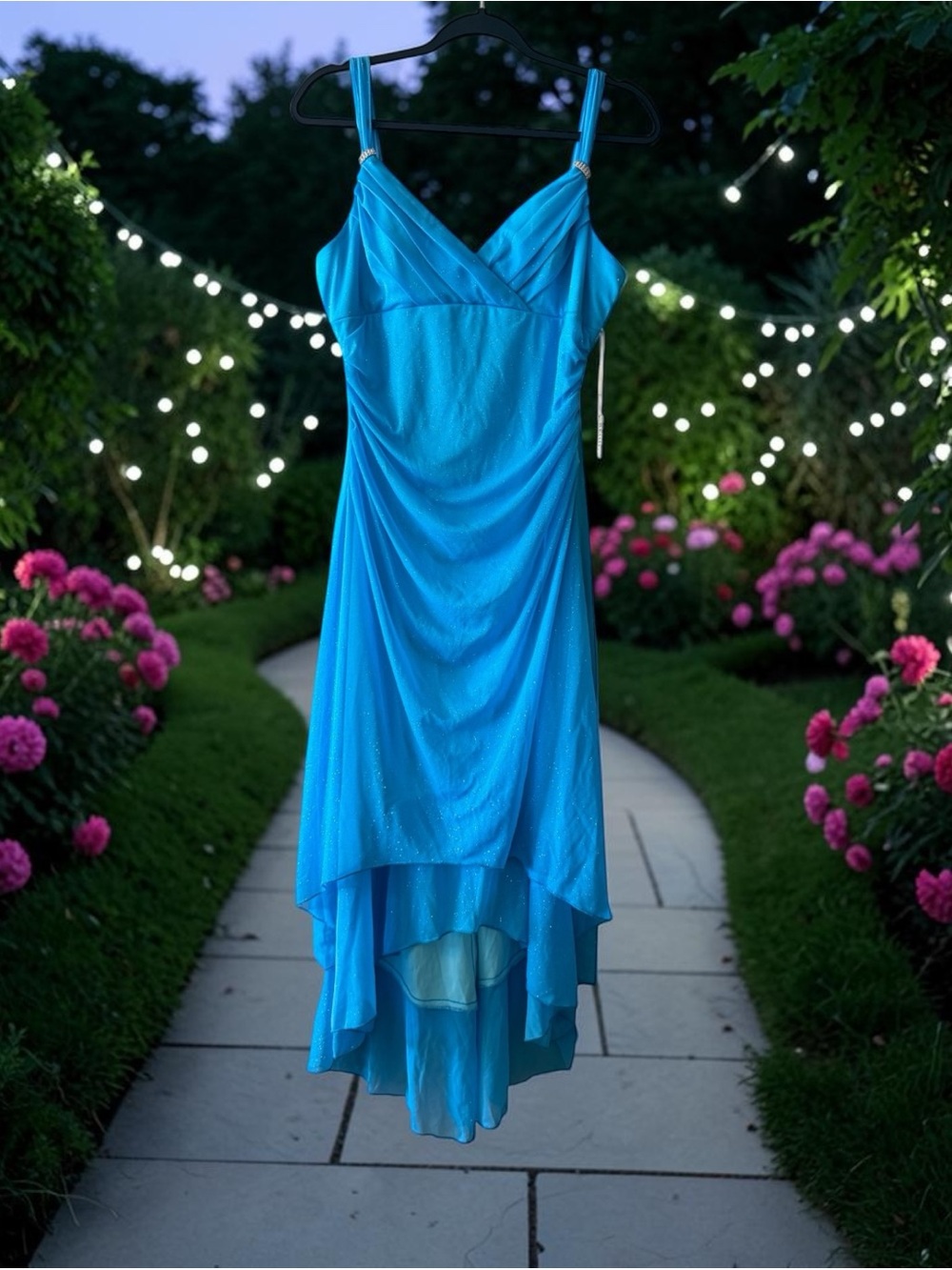 NWT Vintage Jessica Blue Sparkly Dress
